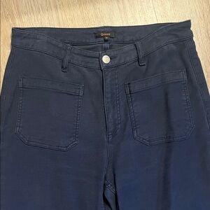 Quince High Rise Dark Blue Cotton Pant